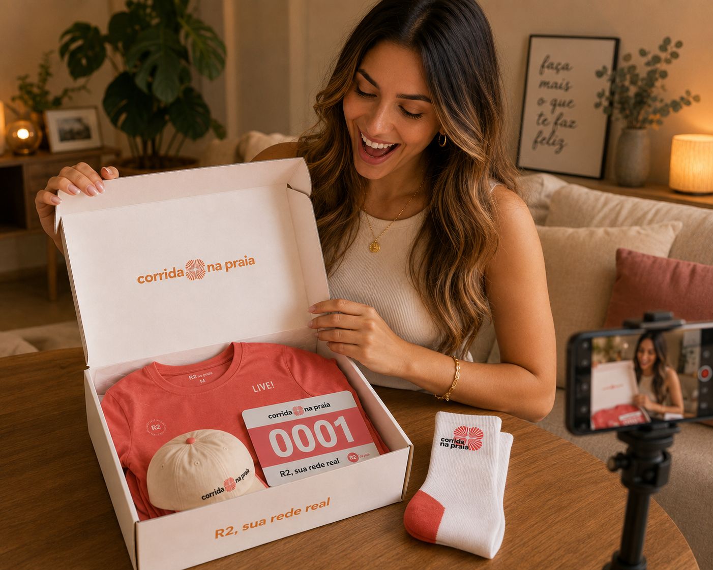Kit Corrida Na Praia — unboxing do kit